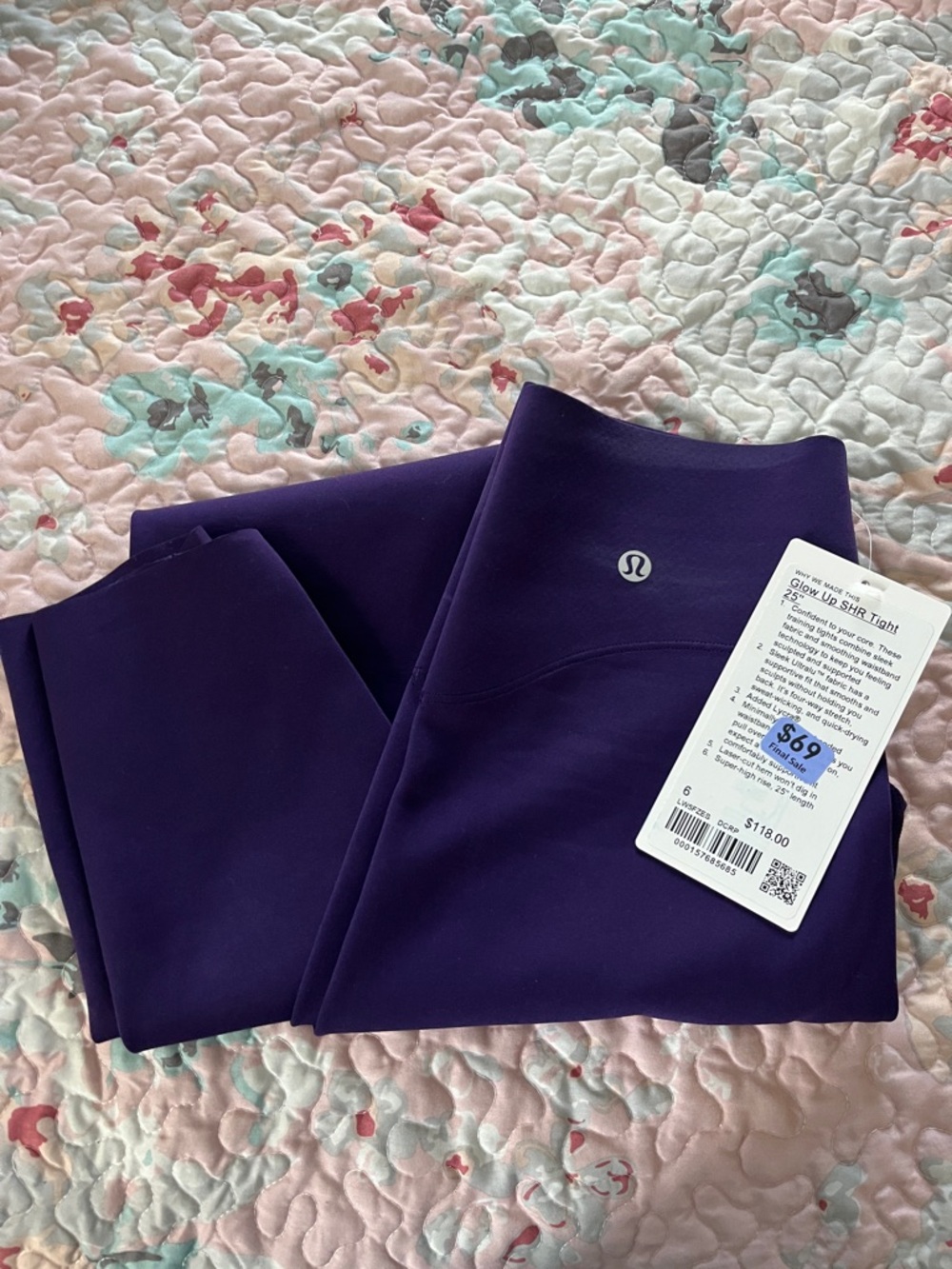 lululemon athletica Deep Purple Glow Up SHR Tight 25"